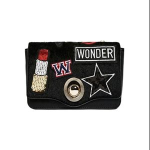 Zara Wonder Woman crossbody bag black tan duo